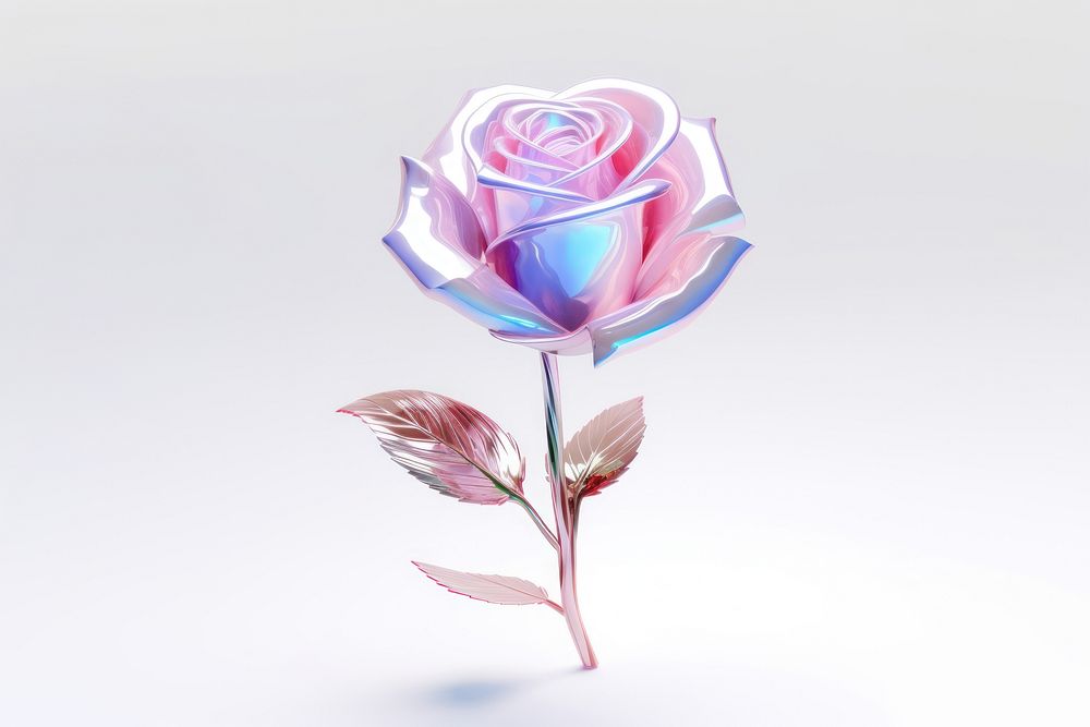 Bloom rosebud flower plant white background. AI generated Image by rawpixel.