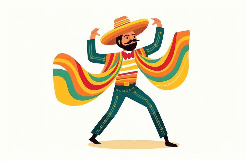 Man dancing sombrero representation. AI generated Image by rawpixel.