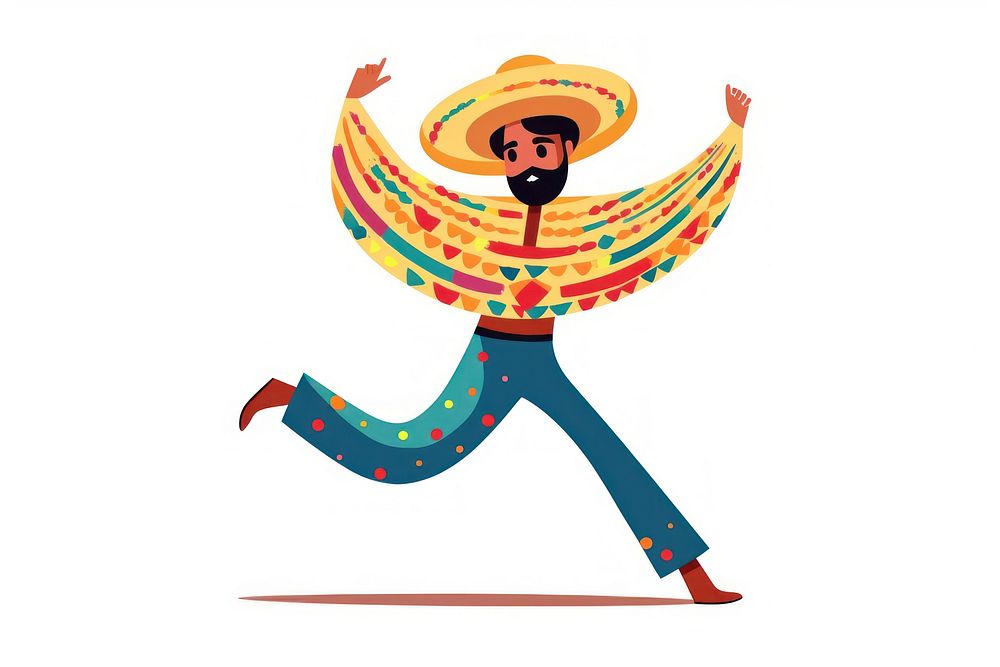 Man sombrero dancing performance. AI generated Image by rawpixel.