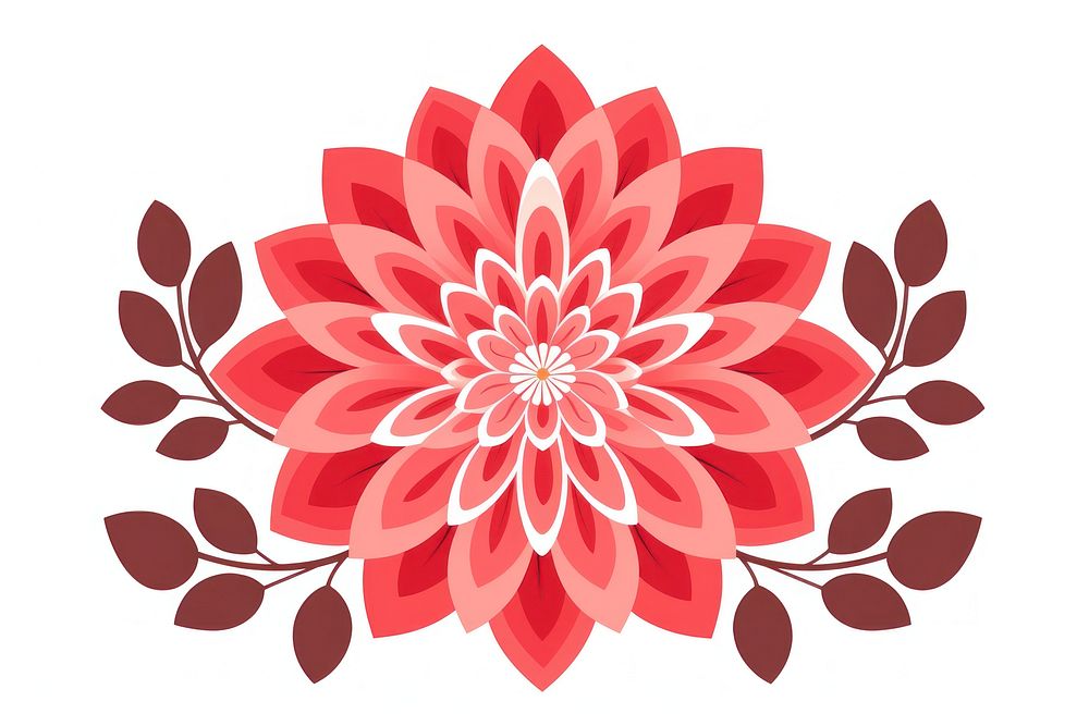 Dahlia graphics pattern flower. AI generated Image by rawpixel.