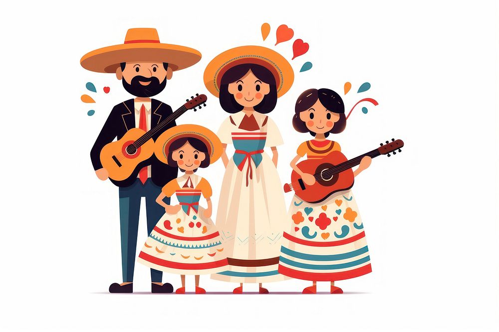 Family musician guitar togetherness. AI generated Image by rawpixel.