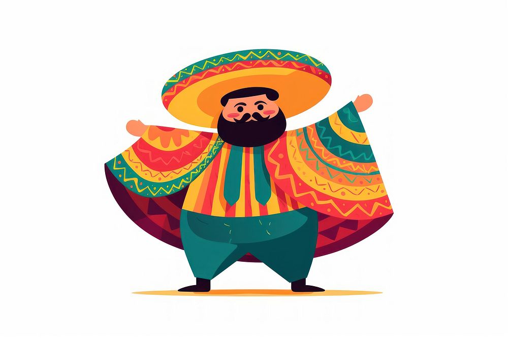 Man sombrero dancing representation. AI generated Image by rawpixel.