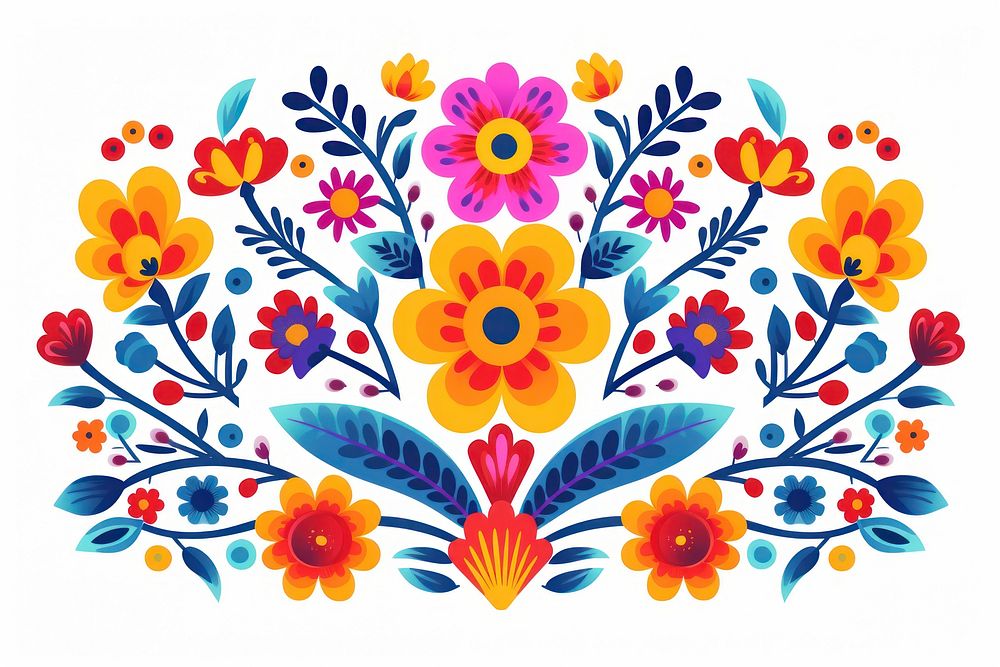 Flowers graphics pattern art. AI generated Image by rawpixel.