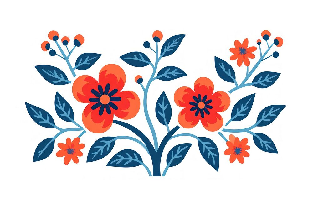 Flower graphics pattern plant. AI generated Image by rawpixel.