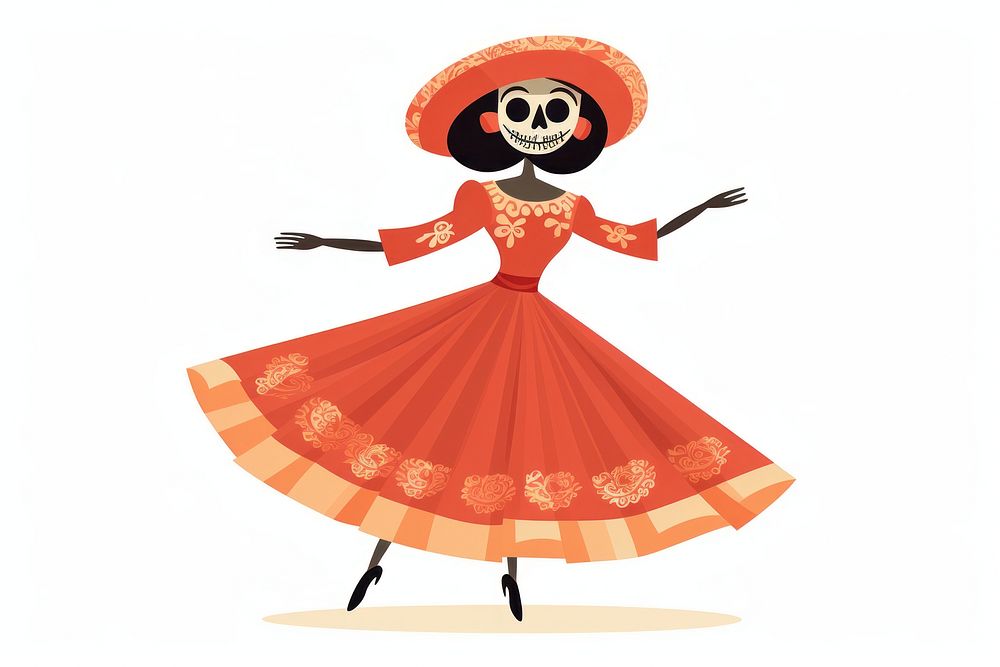Lady dancing sombrero costume. AI generated Image by rawpixel.