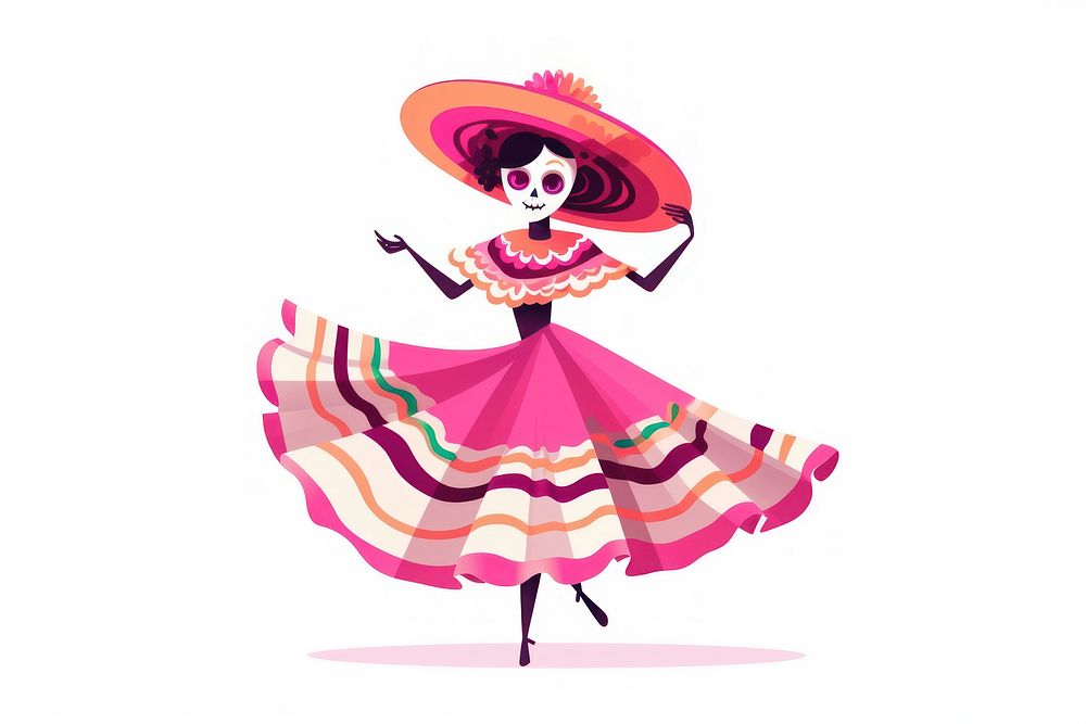 Lady dancing sombrero entertainment. AI generated Image by rawpixel.