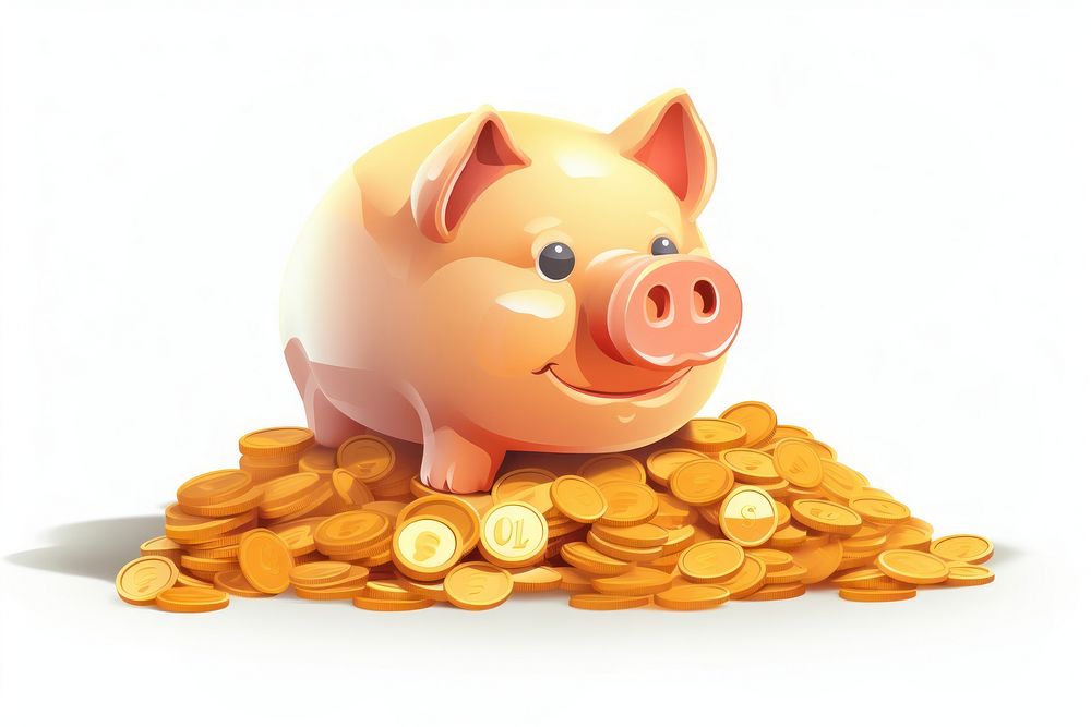 Coin pig investment bankruptcy. AI generated Image by rawpixel.