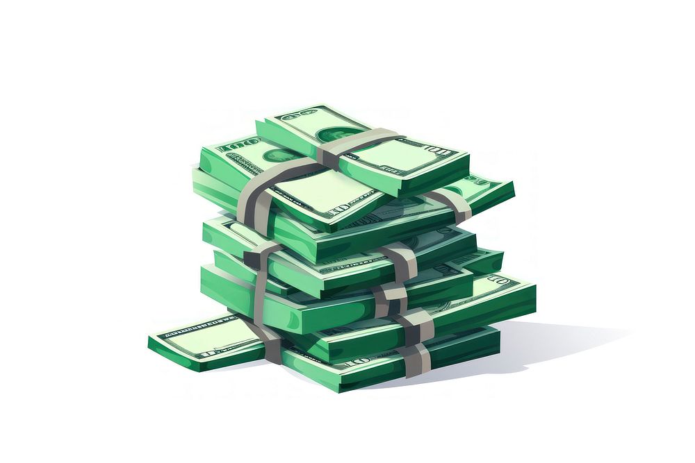 Money dollar green white background. AI generated Image by rawpixel.