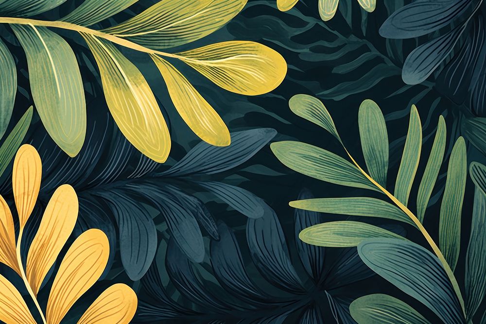 Leaf patterns backgroun backgrounds nature plant. AI generated Image by rawpixel.