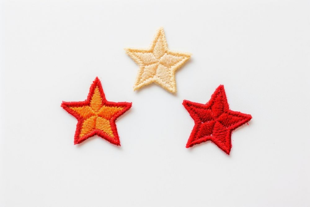 One Star embroidery pattern symbol star celebration. AI generated Image by rawpixel.