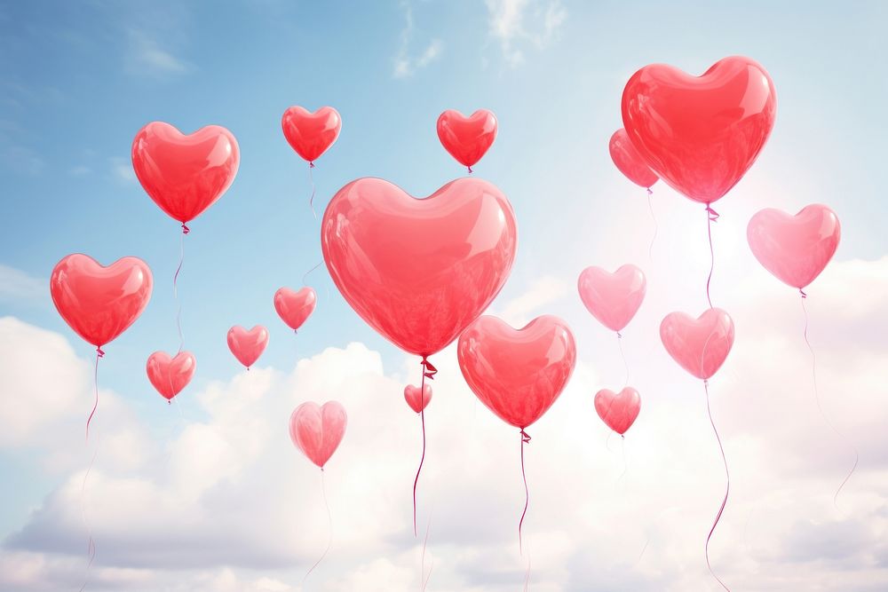 Love balloon heart tranquility. AI | Free Photo Illustration - rawpixel