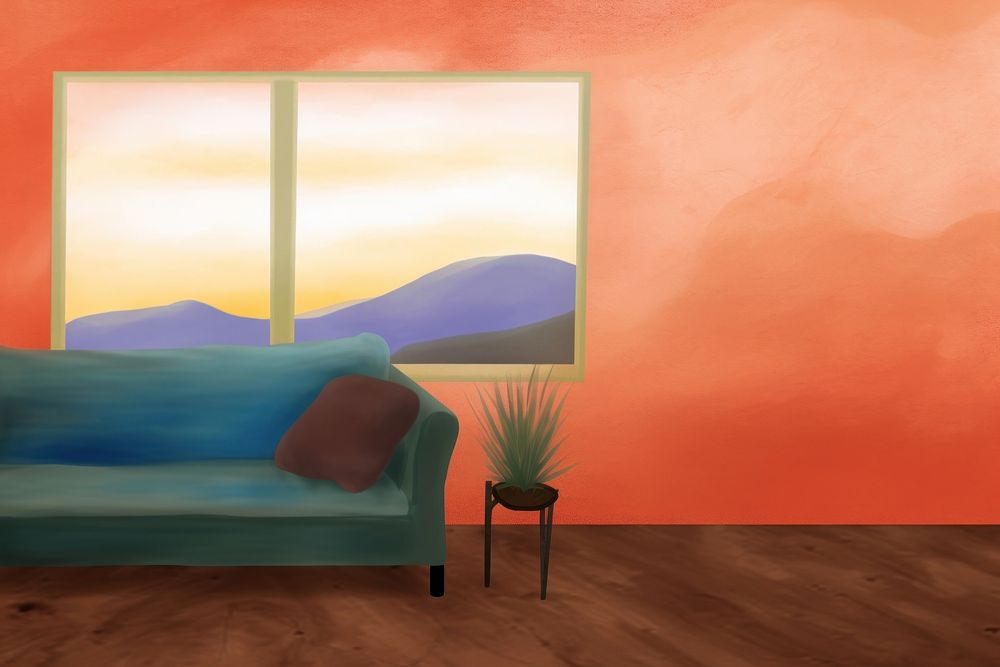 Landscape furniture painting chair. AI generated Image by rawpixel.