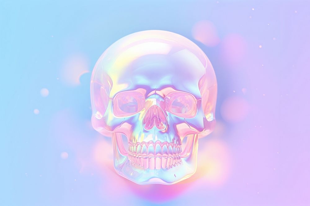 Human skull illuminated celebration glowing. AI generated Image by rawpixel.