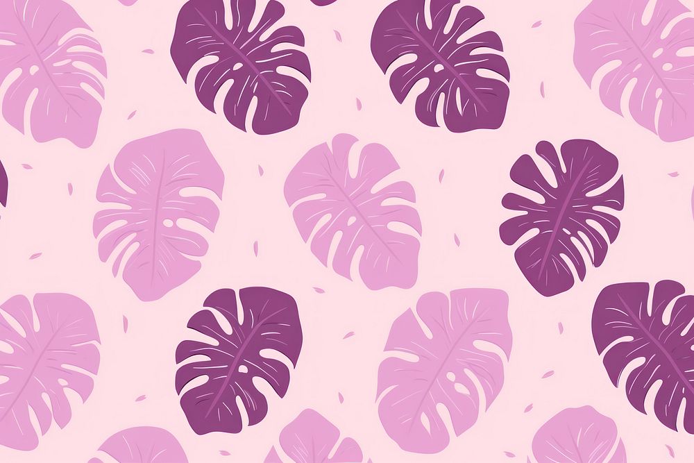 Monstera leaf pattern backgrounds purple. AI generated Image by rawpixel.