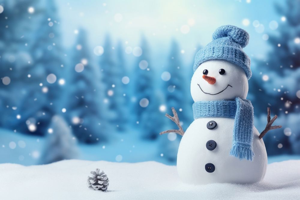 New year snowman winter christmas. AI generated Image by rawpixel.