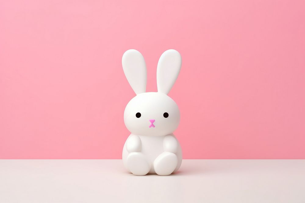 White bunny figurine mammal animal. AI generated Image by rawpixel.