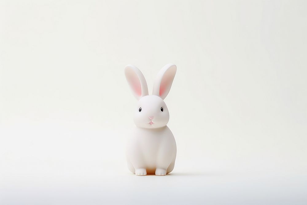 White bunny animal mammal cute. AI generated Image by rawpixel.