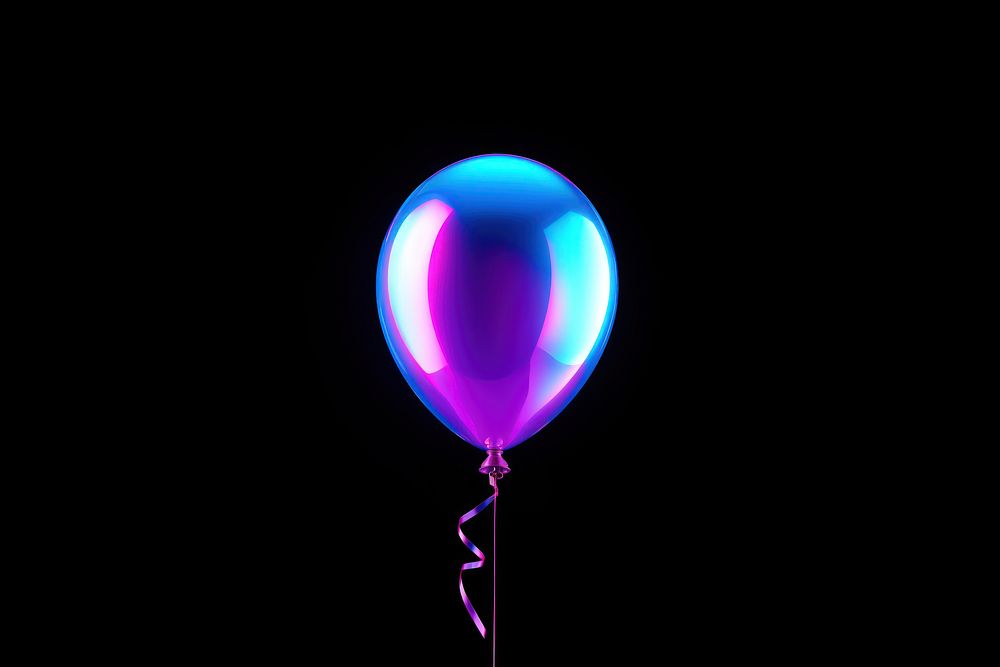 Balloon night illuminated lightweight. AI generated Image by rawpixel.