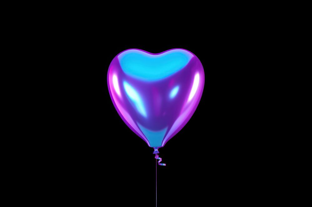 Balloon night illuminated celebration. AI generated Image by rawpixel.