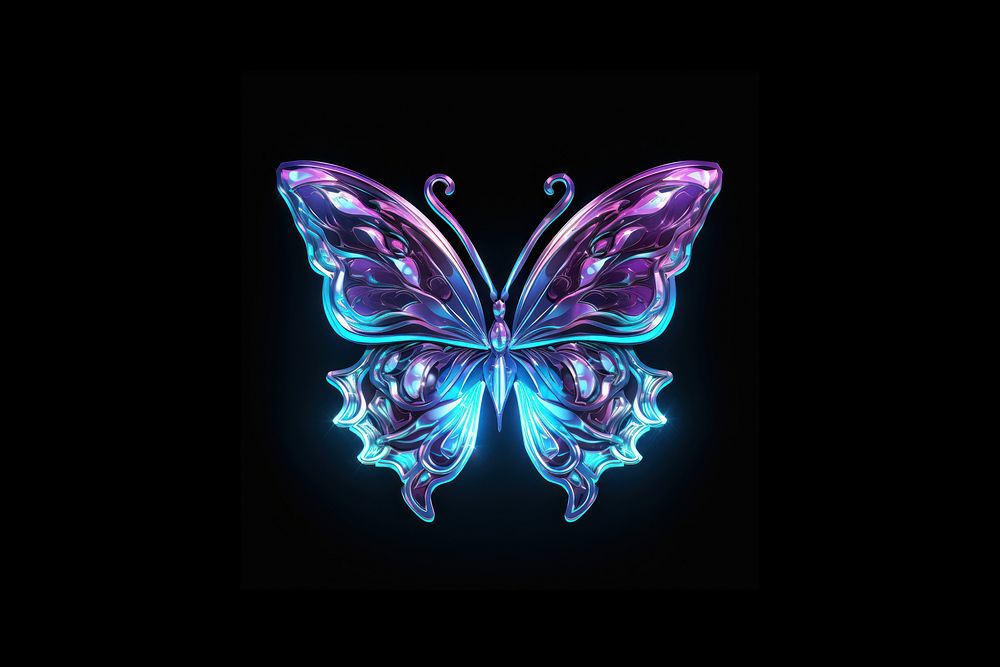 Butterfly illuminated creativity fragility. AI generated Image by rawpixel.