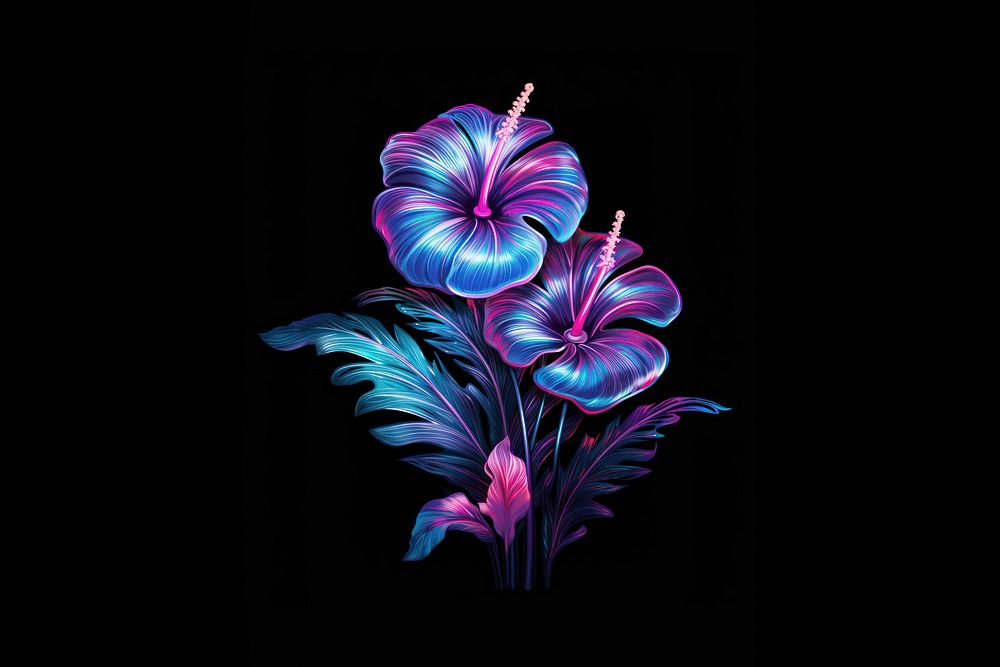 Flamingo Flower pattern purple flower. AI generated Image by rawpixel.