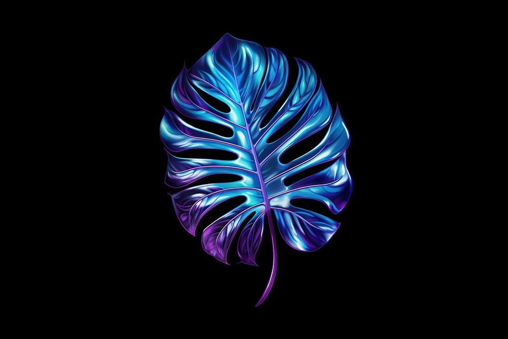 Monstera leaf pattern purple petal. AI generated Image by rawpixel.