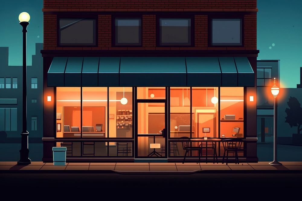 Restaurant building window chair. AI generated Image by rawpixel.