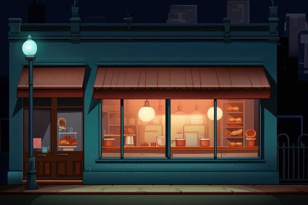 Bakery restaurant window light. AI generated Image by rawpixel.