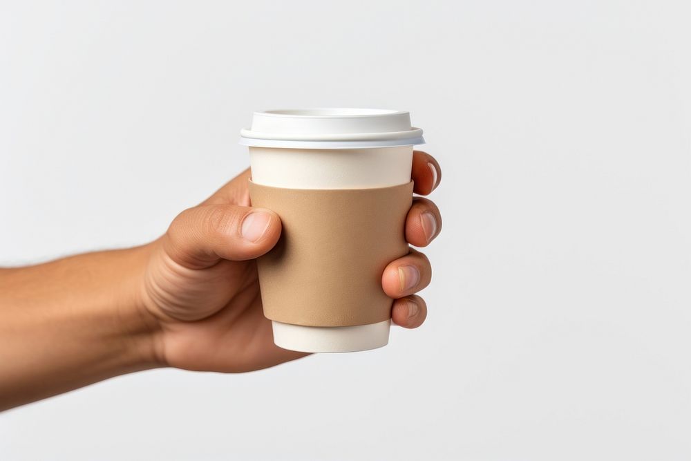 Cappuccino hand cappuccino holding. AI generated Image by rawpixel.
