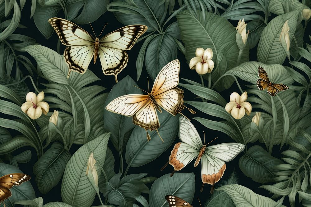 Moth butterfly outdoors pattern. 