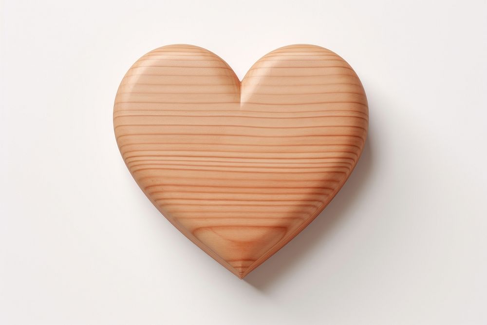 PNG Heart shape wood white background. AI generated Image by rawpixel.