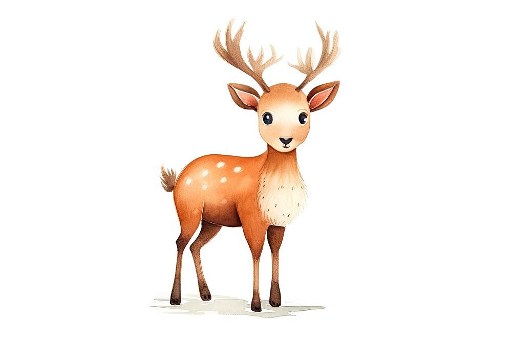 Reindeer wildlife cartoon animal. AI generated Image by rawpixel.