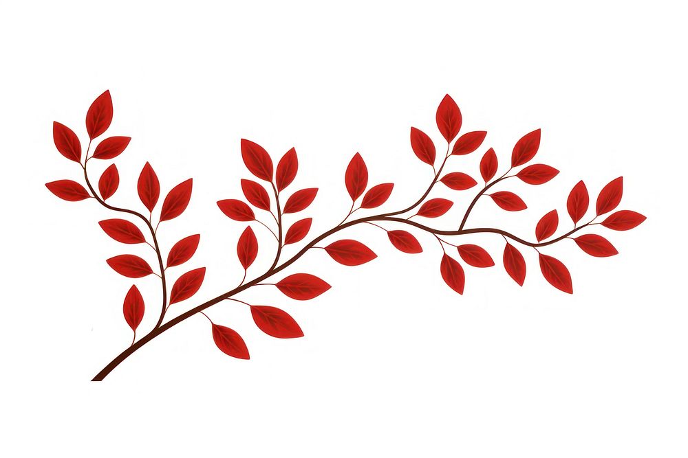 Christmas leaves plant leaf white background. AI generated Image by rawpixel.
