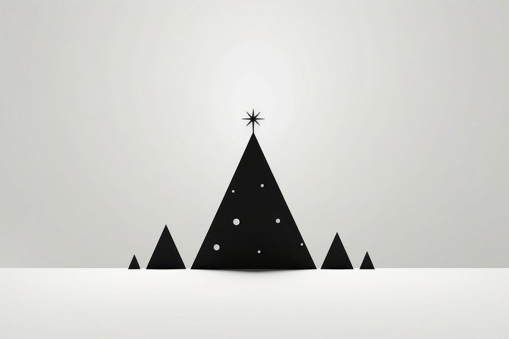 Christmas Tree christmas black white. AI generated Image by rawpixel.