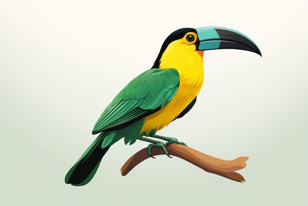 Emerald Toucanet toucan bird beak. AI generated Image by rawpixel.