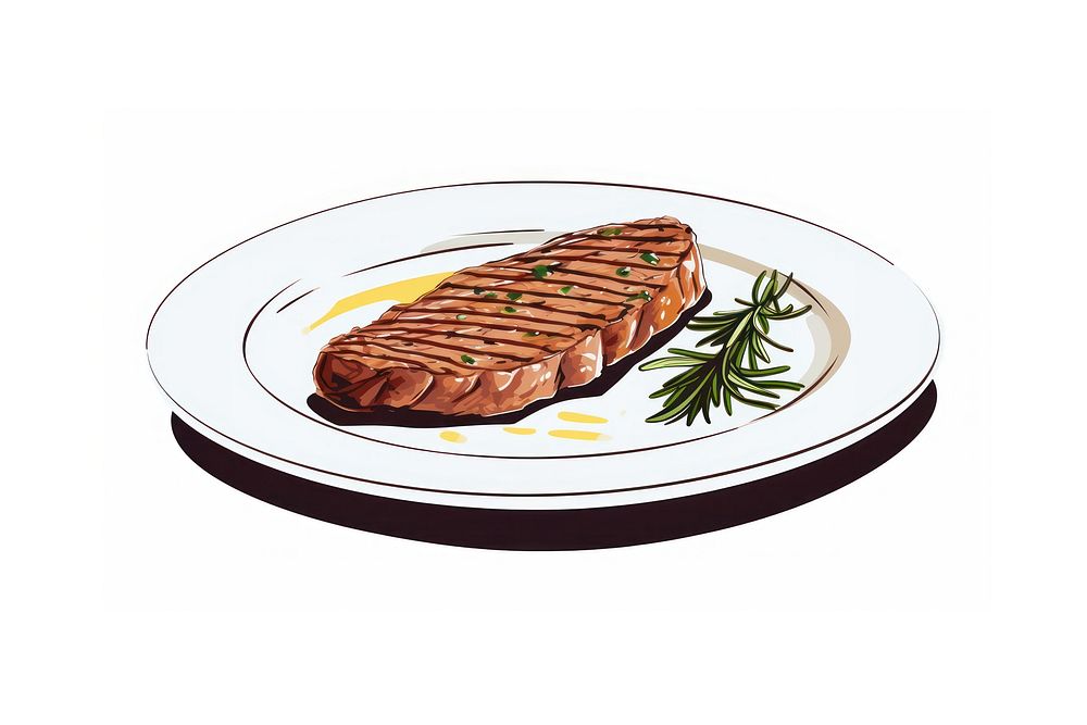 Florentine steak plate meat food. AI generated Image by rawpixel.