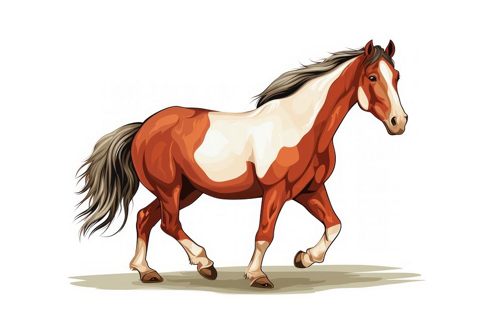 Clydesdale horse stallion animal mammal. AI generated Image by rawpixel.