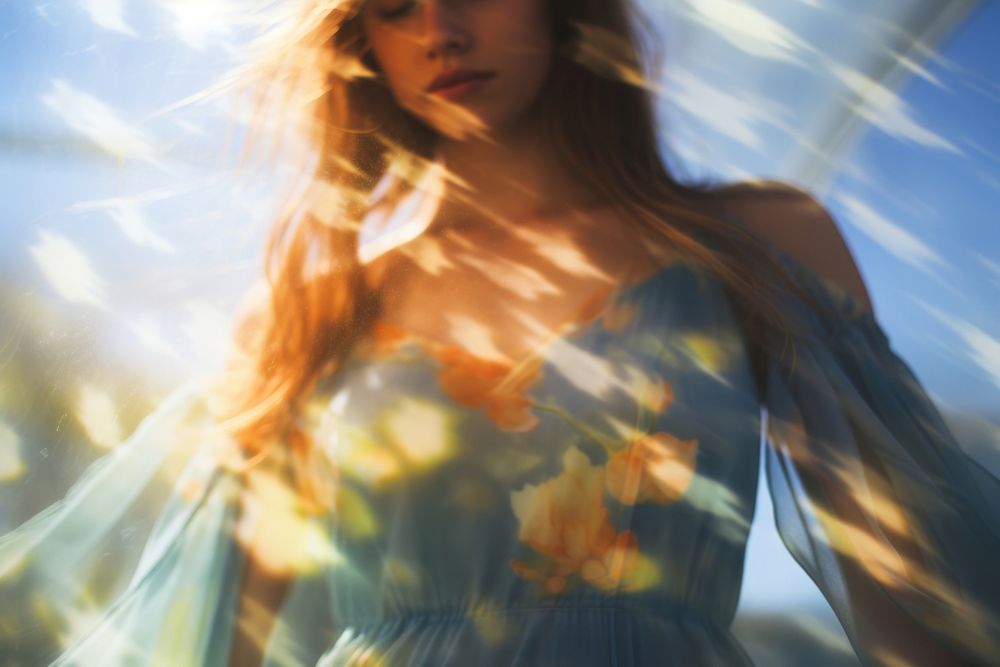 Photography portrait sunlight fashion. AI generated Image by rawpixel.