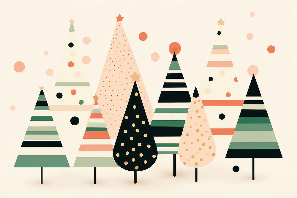 Cute christmas tree wallpaper pattern shape celebration. AI generated Image by rawpixel.