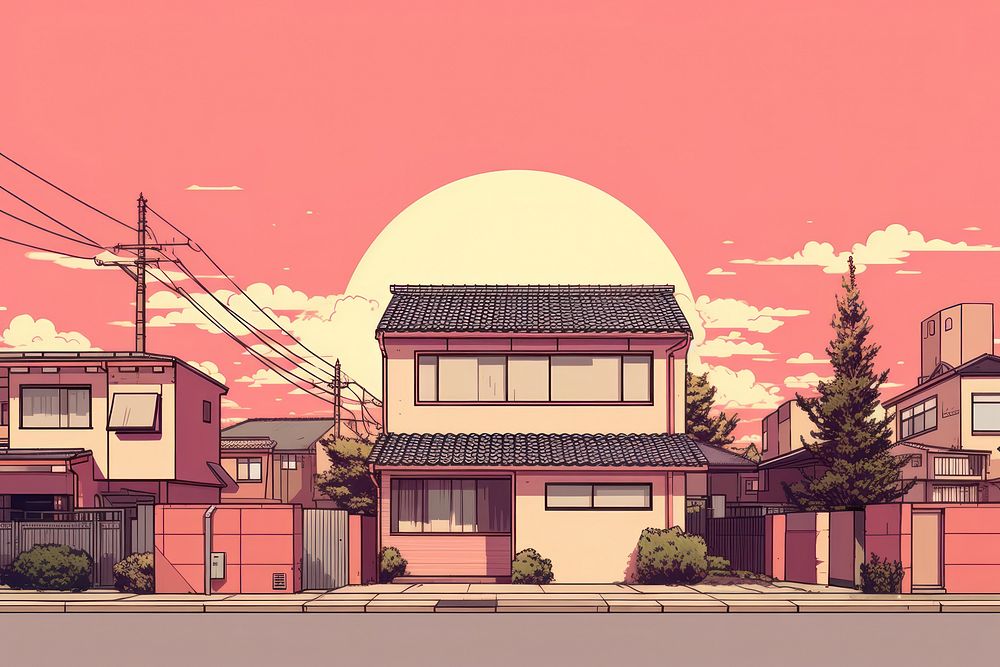 A japanese home city architecture building. AI generated Image by rawpixel.