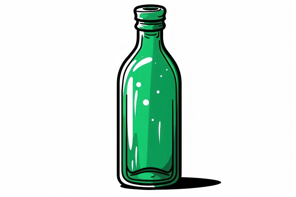 Bottle glass drink green. AI generated Image by rawpixel.