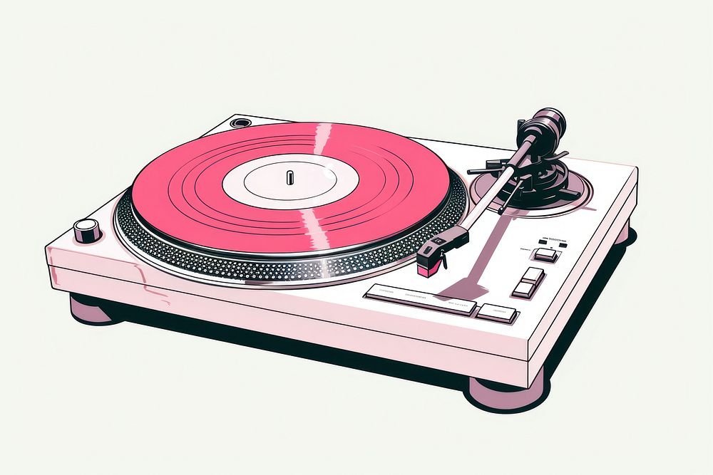 An audio technica turntable electronics noise gramophone. AI generated Image by rawpixel.