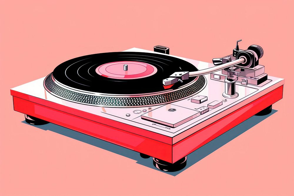 Turntable electronics gramophone technology. AI generated Image by rawpixel.