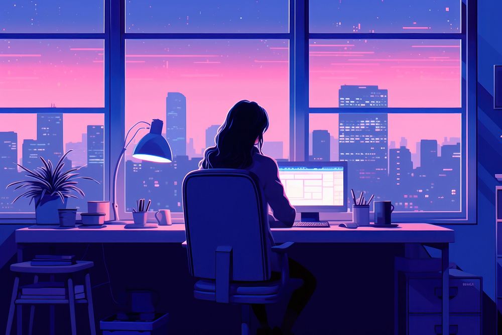 Computer working office table. | Premium Photo Illustration - rawpixel