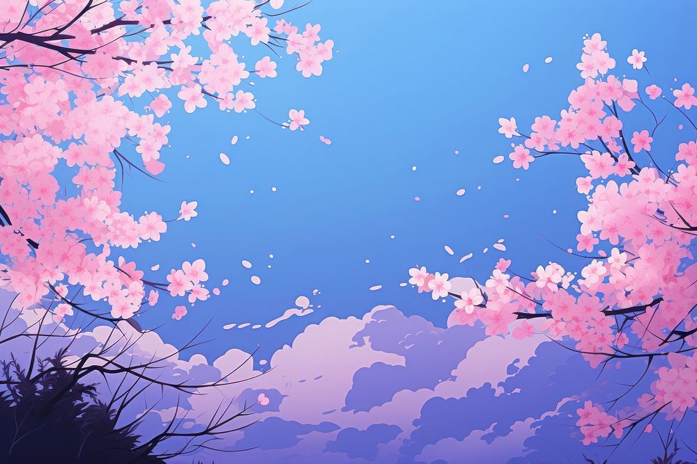 A spring backdrop outdoors blossom nature. AI generated Image by rawpixel.