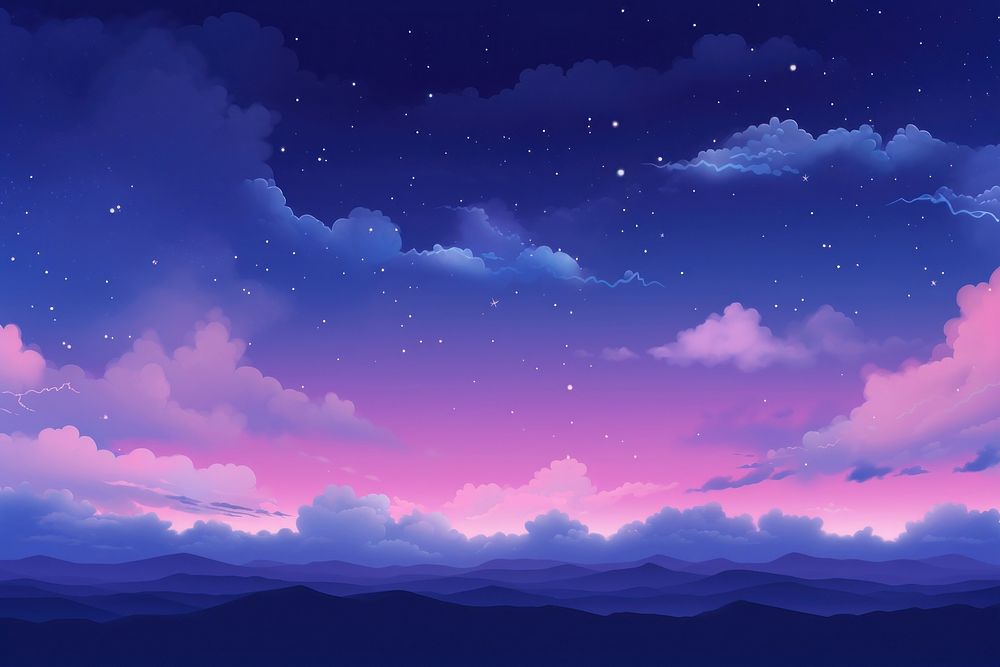A night sky backgrounds landscape outdoors. AI generated Image by rawpixel.
