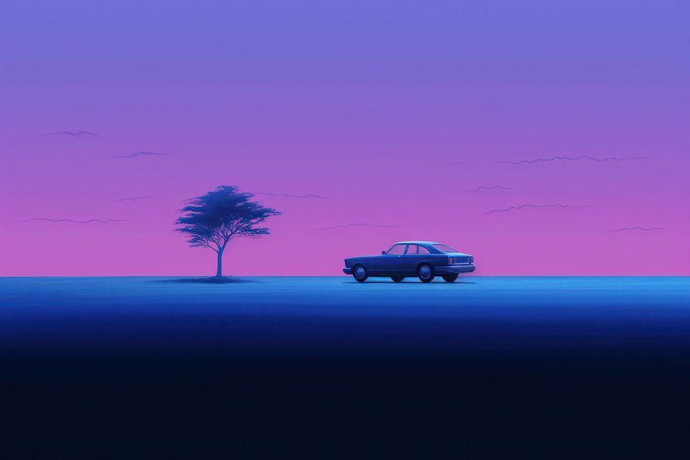 Car outdoors horizon vehicle. AI generated Image by rawpixel.