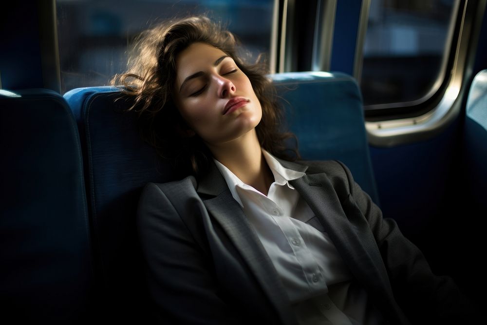 Business woman sleeping portrait tired. AI generated Image by rawpixel.
