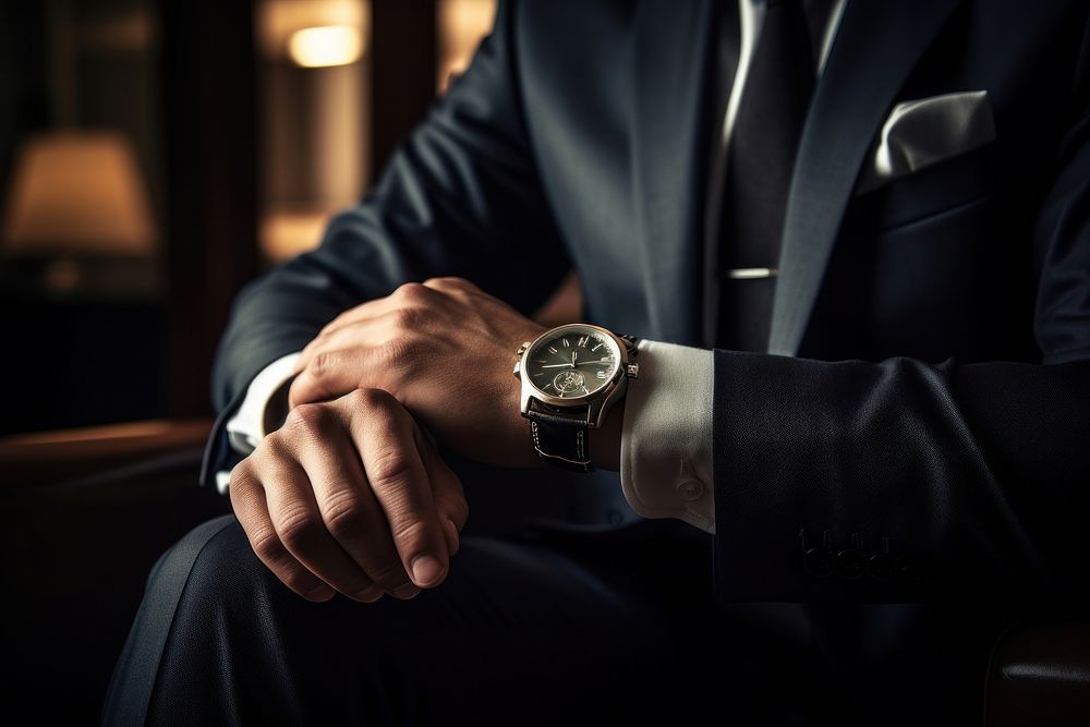 Business man wristwatch adult photo. AI generated Image by rawpixel.