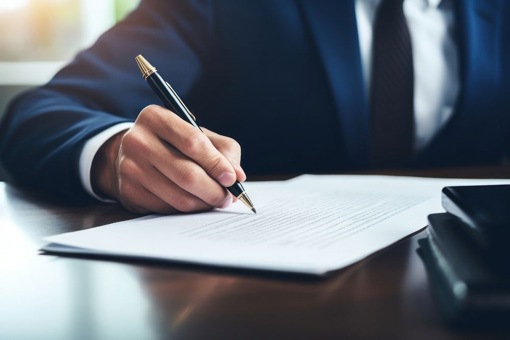 Business man writing paper pen. | Free Photo - rawpixel